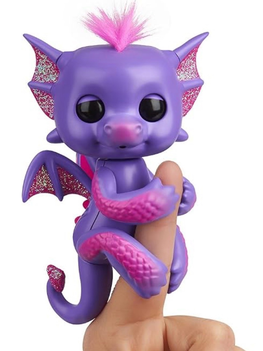 WowWee Purple & Pink Fingerling, Interactive Baby Dragon Named Kaylin.